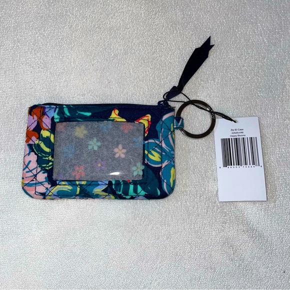 New! Vera Bradley Zip ID Wallet Card Case in Happy Blooms Floral🌺🍃 - Picture 4 of 7